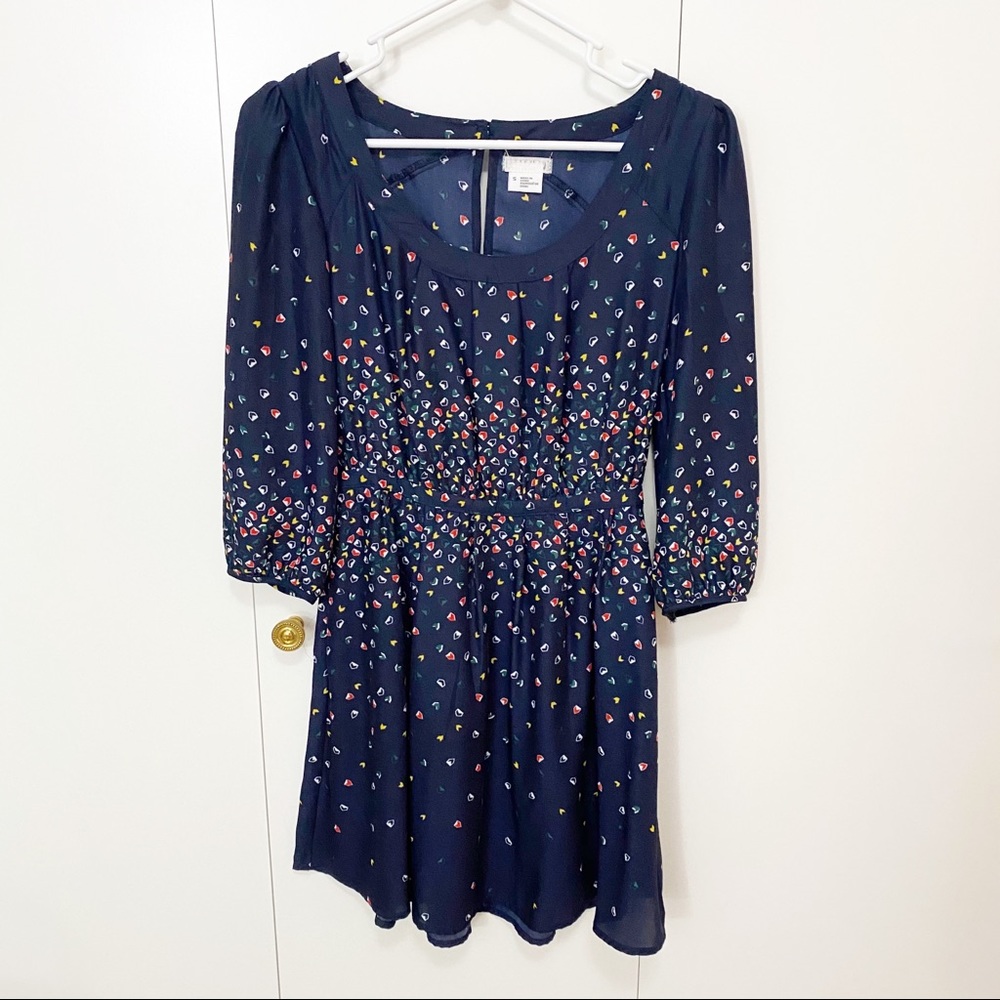Urban Outfitters Navy Graphic Dress Size Small